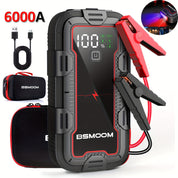 Raiden 6000A Auto Starthilfe Powerbank – Tragbarer Jump Starter mit 26800mAh Akku, 12V Booster, LCD-Display & LED Notlicht