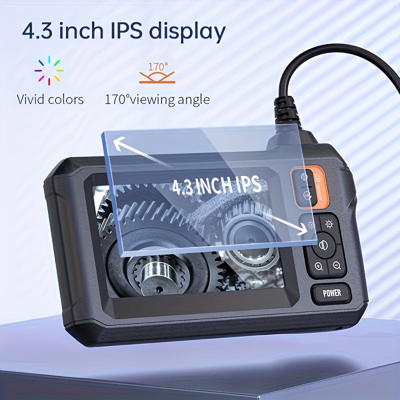 Endoskop Kamera 4.3″ mit Display, 8 mm Sonde, IP67 wasserdicht, USB & Akku – Sokuri