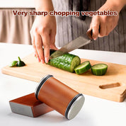 Hirotaki – Magnetischer Roll-Messerschärfer mit Winkelhilfe (15°–20°) & Schleifstein aus Stahl