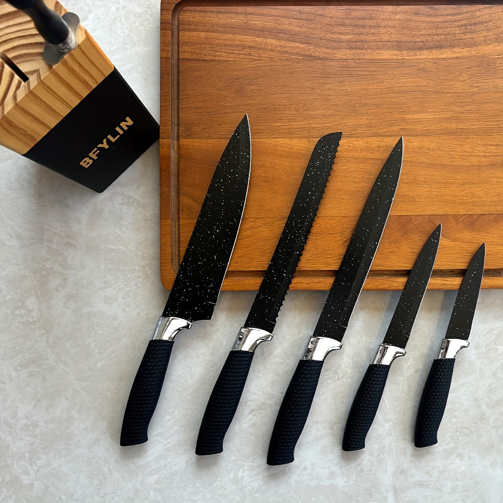 Kazumi 7‑Klingen Profi-Kochmesser-Set – Hochwertiger 7-teilig Edelstahl-Satz mit ergonomischen Griffen