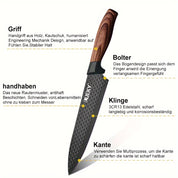 Yukari 6‑Klingen Küchen-Set – Edelstahlmesser mit Sparschäler & Schere