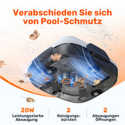 AquaVolt Akku Pool-Roboter – Kabelloser Poolreiniger mit 90 Min Laufzeit & Selbstparkfunktion