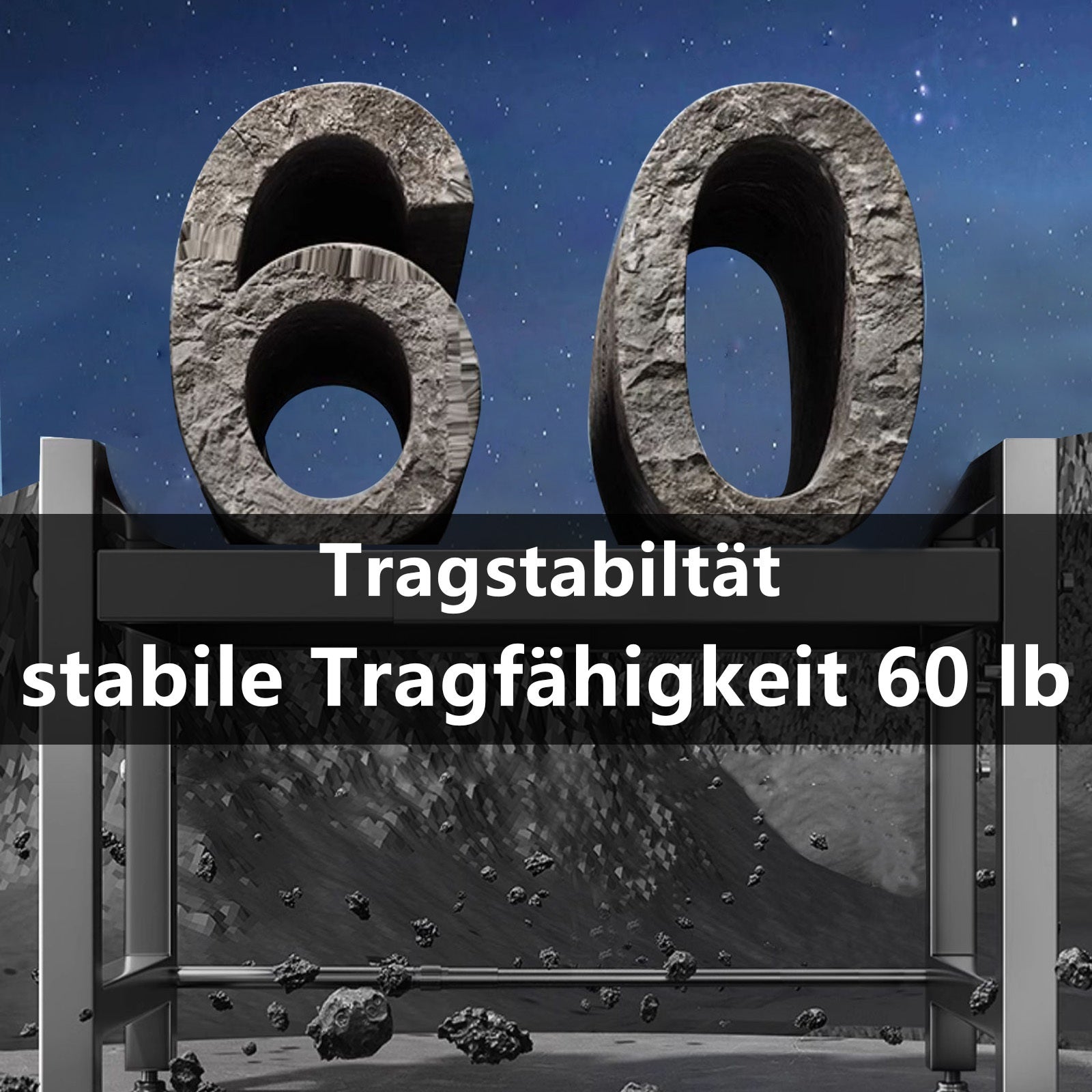 Kazoka Mikrowellenregal – Verstellbares 2‑Etagen Karbonstahl Regal mit 6 Haken, 40–64 cm Breite