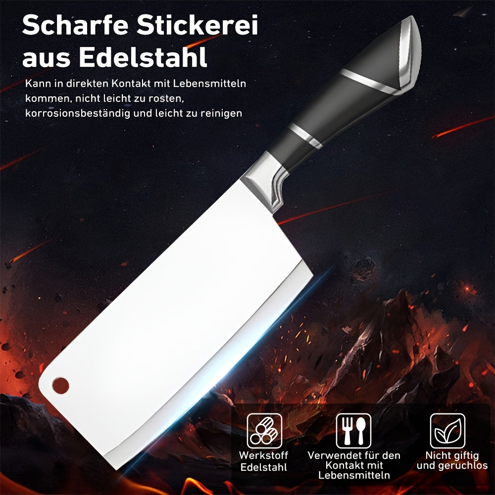 Atsuki 9‑Klingen Messer-Set – Hochwertiger 360° Edelstahl, komfortable Griffe, Messerhalter & Tragetasche