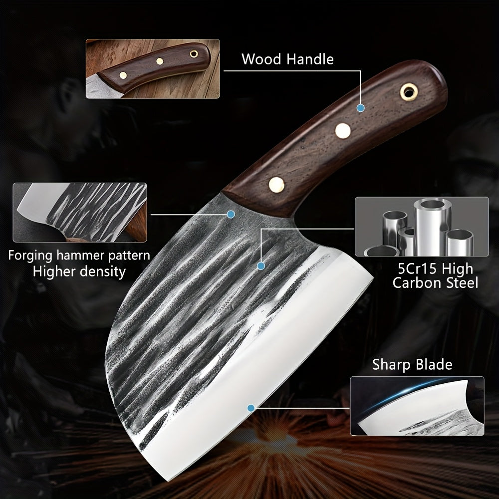Asahi 8‑Klingen Japanisch inspiriertes Messer-Set – Edelstahl-Messer mit Holzgriff & praktischer Nylon-Tasche