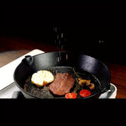 GussFeueri – 3er Set Gusseisenpfannen für Grill, Gas & Ofen | 17 cm, 21 cm, 26 cm | Für Steak, Rösti & mehr