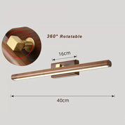 Schwarznuss Holz LED-Wandleuchte