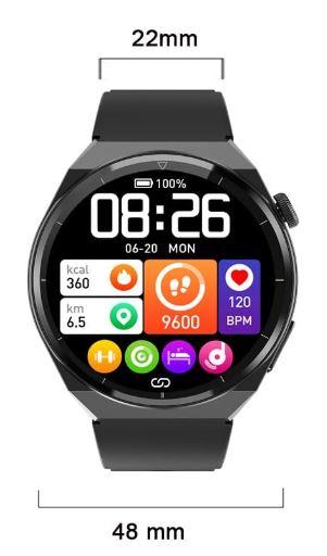 PremiumWatch Pro 4 – Smartwatch mit Sport- & Freizeitfunktionen