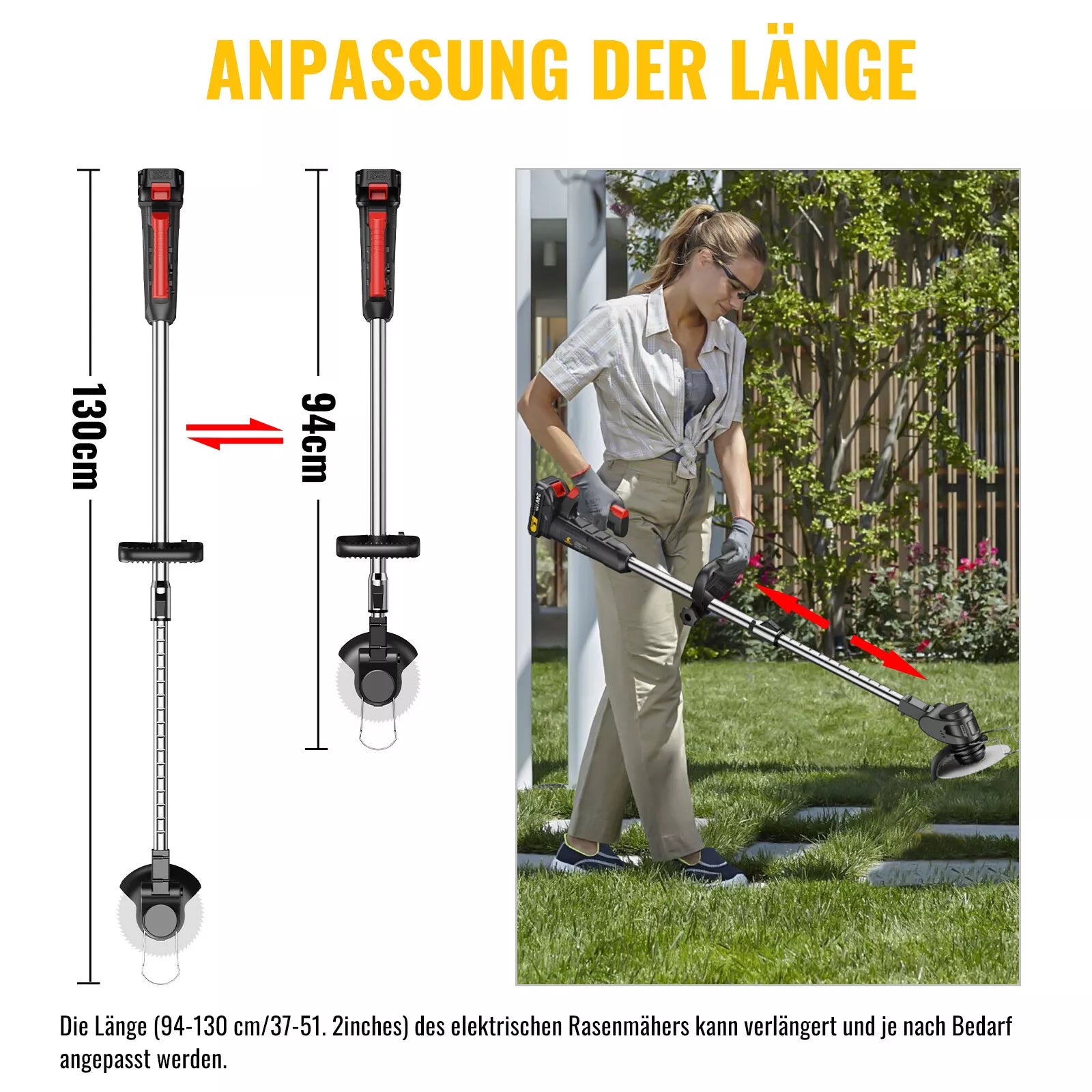 GartenMeister Pro | 3-in-1 Akku Freischneider und Rasentrimmer - Perfekte Vielseitigkeit für Ihren Garten