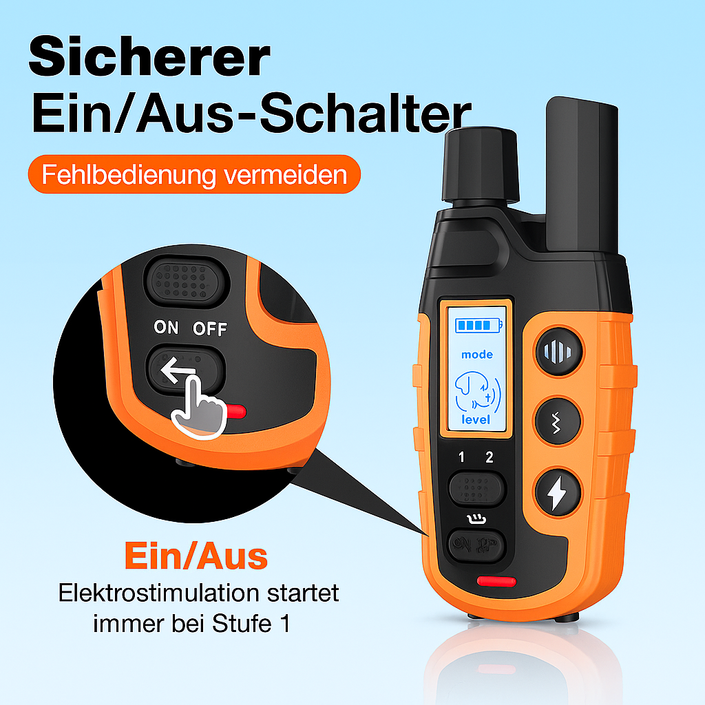 Trainingshalsband für alle Hunderassen – robuste Fernsteuerung & Wiederaufladung