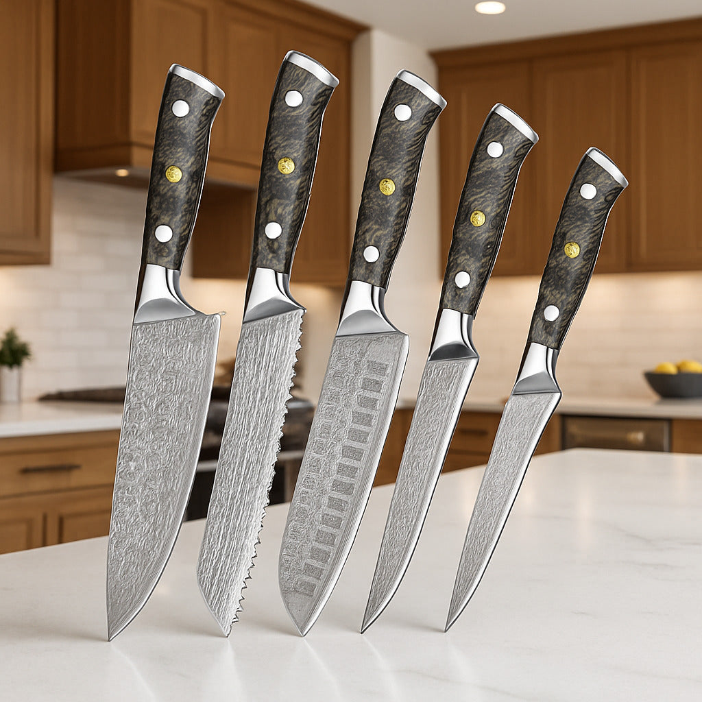 Kuroshi Damastmesser Set (5 teilig)