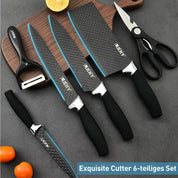 Yukari 6‑Klingen Küchen-Set – Edelstahlmesser mit Sparschäler & Schere