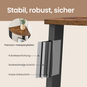 Eckregal "Tatsuki" – 4-stöckiges Bücherregal im Industrie-Design, Leiterregal aus Holz und Stahlrahmen, Standregal für Wohnzimmer, Büro oder Flur, platzsparend & robust