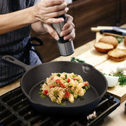 GussFeueri – 3er Set Gusseisenpfannen für Grill, Gas & Ofen | 17 cm, 21 cm, 26 cm | Für Steak, Rösti & mehr