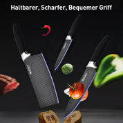 Yukari 6‑Klingen Küchen-Set – Edelstahlmesser mit Sparschäler & Schere