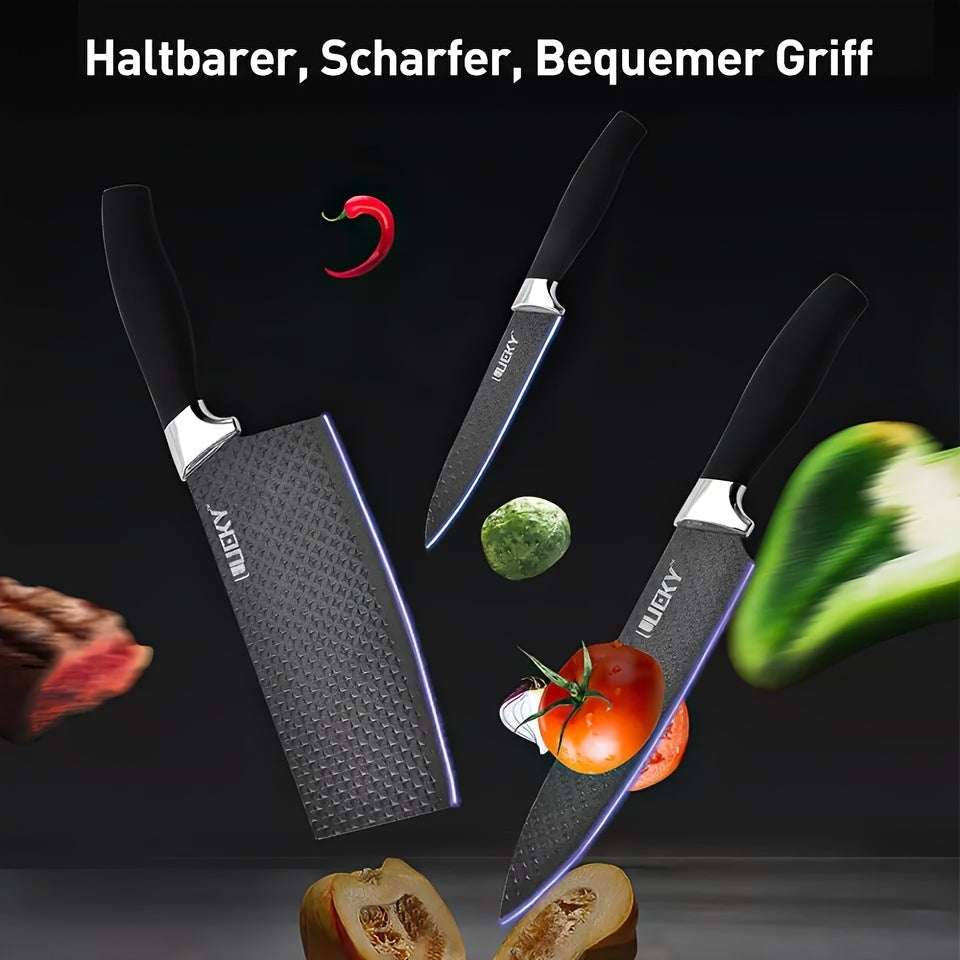 Yukari 6‑Klingen Küchen-Set – Edelstahlmesser mit Sparschäler & Schere