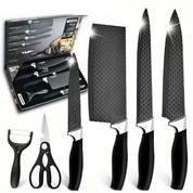 Yukari 6-Klingen Küchen-Set mit Schere und Schäler

