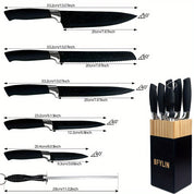 Kazumi 7‑Klingen Profi-Kochmesser-Set – Hochwertiger 7-teilig Edelstahl-Satz mit ergonomischen Griffen