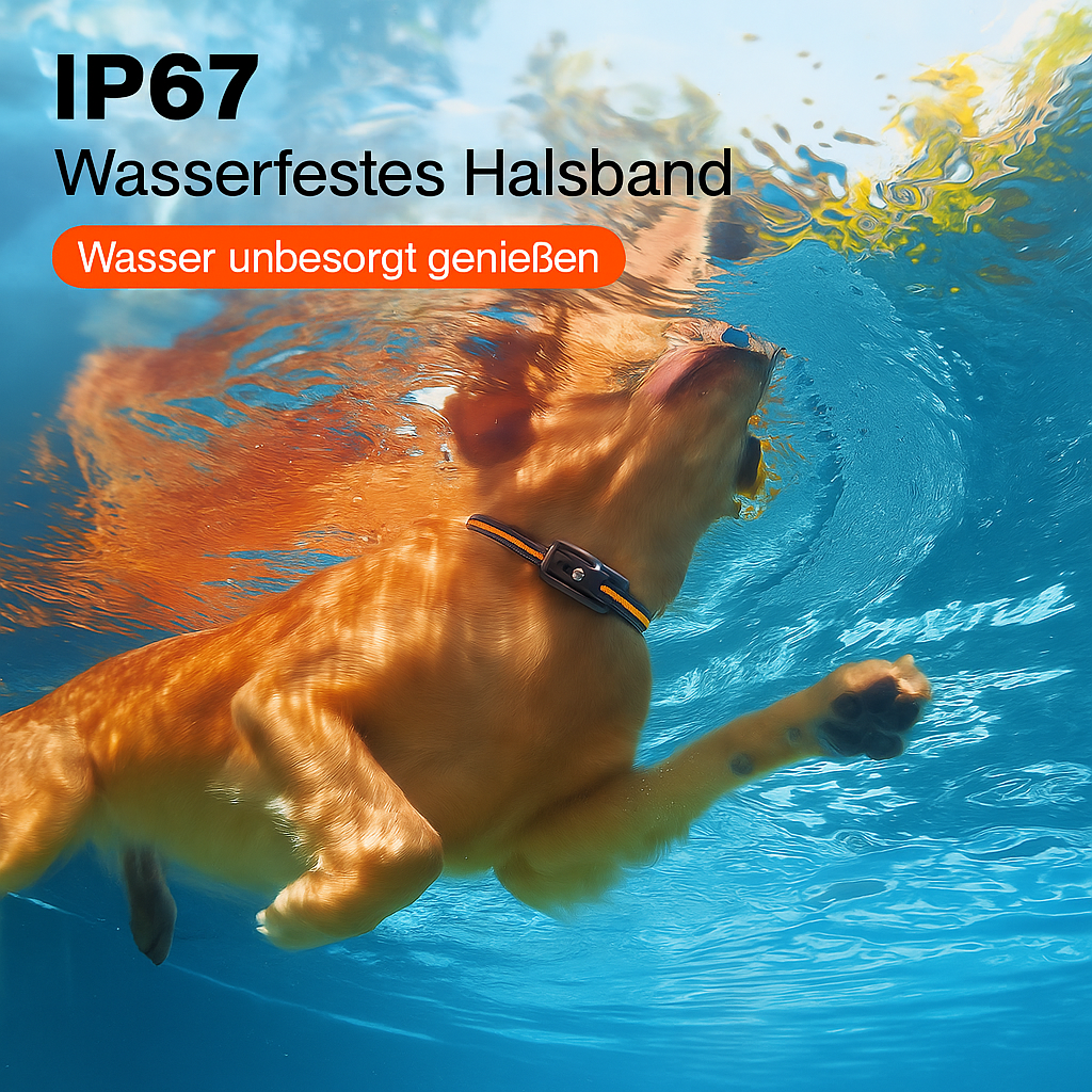 Wasserdichtes Hundetrainingshalsband mit 800 m Reichweite und LCD-Display