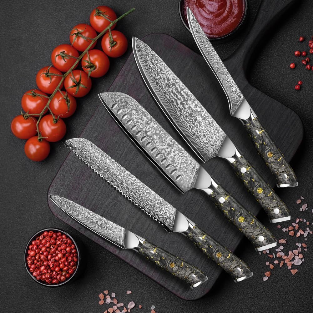 Kuroshi Damastmesser Set (5 teilig)