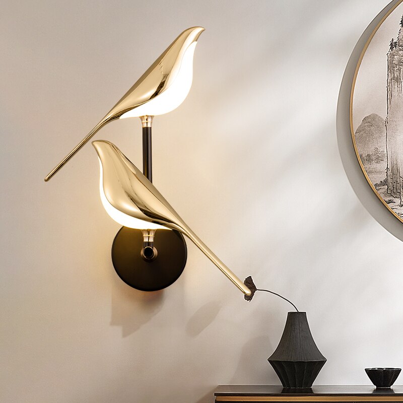 Skandinavische LED-Vogel-Wandleuchte