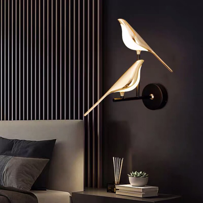 Skandinavische LED-Vogel-Wandleuchte