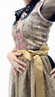 2-teiliges Midi Dirndl für Damen (ohne Bluse) - Trachtenkleid für das Oktoberfest