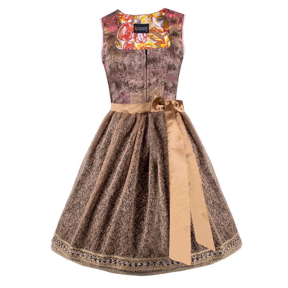 2-teiliges Midi Dirndl für Damen (ohne Bluse) - Trachtenkleid für das Oktoberfest