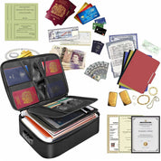 Kagami feuerfeste Dokumententasche mit Zahlenschloss – Wasserdichte Organizer-Box für wichtige Unterlagen (36 × 29,5 × 10 cm)
