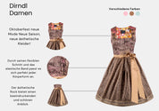 2-teiliges Midi Dirndl für Damen (ohne Bluse) - Trachtenkleid für das Oktoberfest