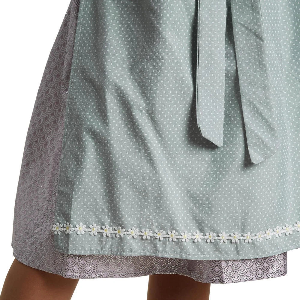 Damen Midi Dirndl Trachtenkleid Kleid Schürze Oktoberfest Wiesn Wasen Volksfest