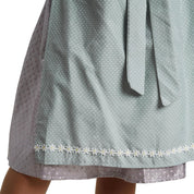 Damen Midi Dirndl Trachtenkleid Kleid Schürze Oktoberfest Wiesn Wasen Volksfest