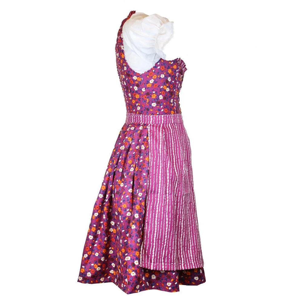 3-teiliges Trachtenkleid - Anneliese Vintage Damen Dirndl Set