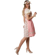 Rosa Damen Mini Dirndl mit Schürze – Perfekt für Oktoberfest und Volksfeste