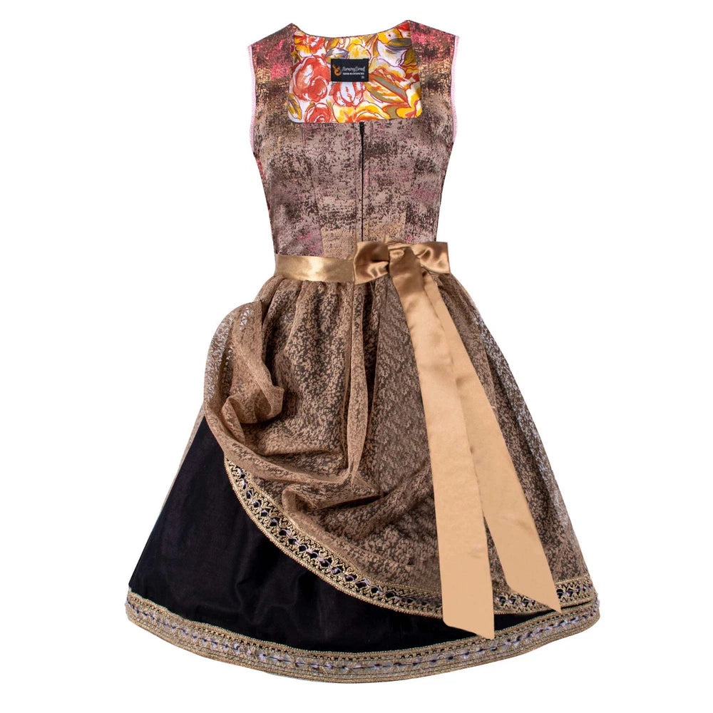 2-teiliges Midi Dirndl für Damen (ohne Bluse) - Trachtenkleid für das Oktoberfest