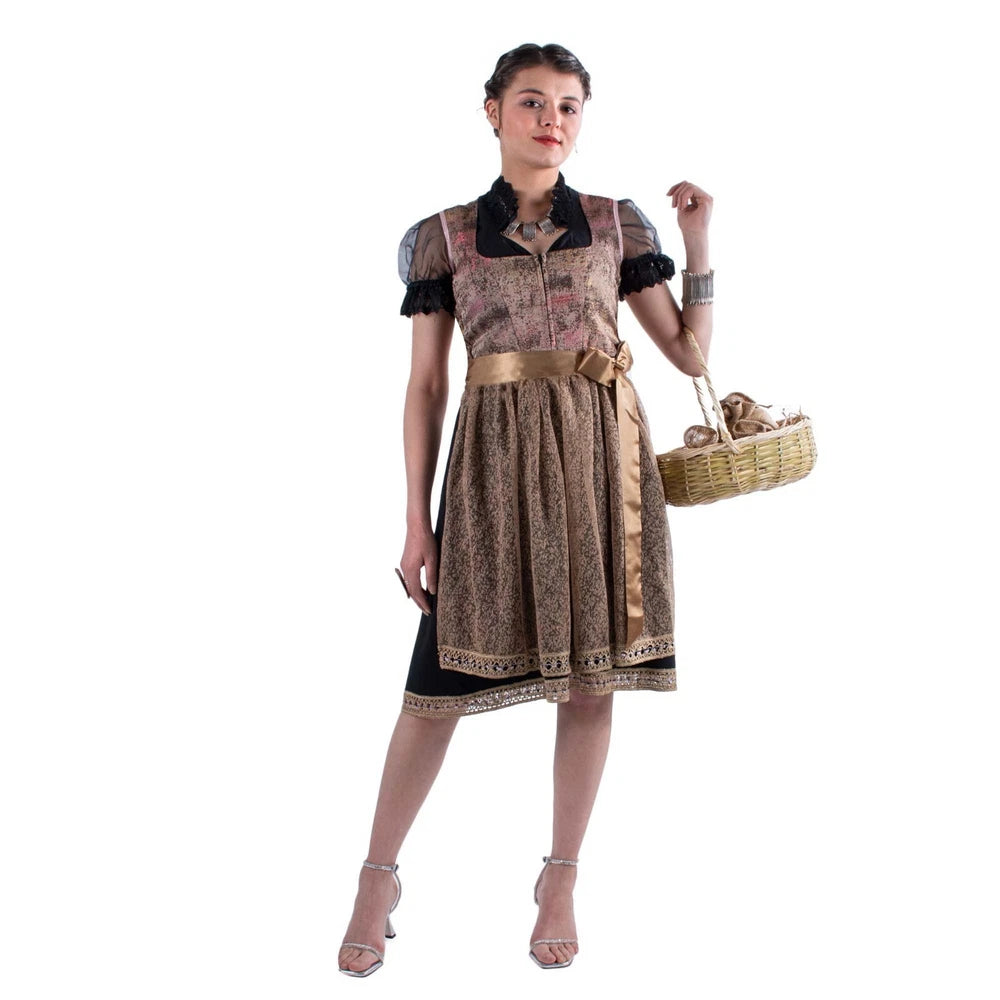 2-teiliges Midi Dirndl für Damen (ohne Bluse) - Trachtenkleid für das Oktoberfest