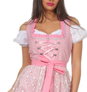 3-teiliges Damen Dirndl Set mit Bluse und Schürze für das Oktoberfest