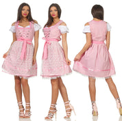 3-teiliges Damen Dirndl Set mit Bluse und Schürze für das Oktoberfest