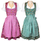 3-teiliges Trachtenkleid - Anneliese Vintage Damen Dirndl Set