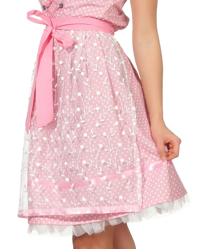 3-teiliges Damen Dirndl Set mit Bluse und Schürze für das Oktoberfest