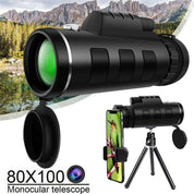 PeakView 80x100 - Hochleistungs-Monokular mit Stativ und Handy-Adapter