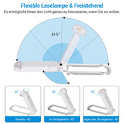 FlexiLight Pro - USB Leselampe mit einstellbaren Modi und geräuschlosem Design