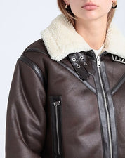 Zeza Teddy Lederjacke