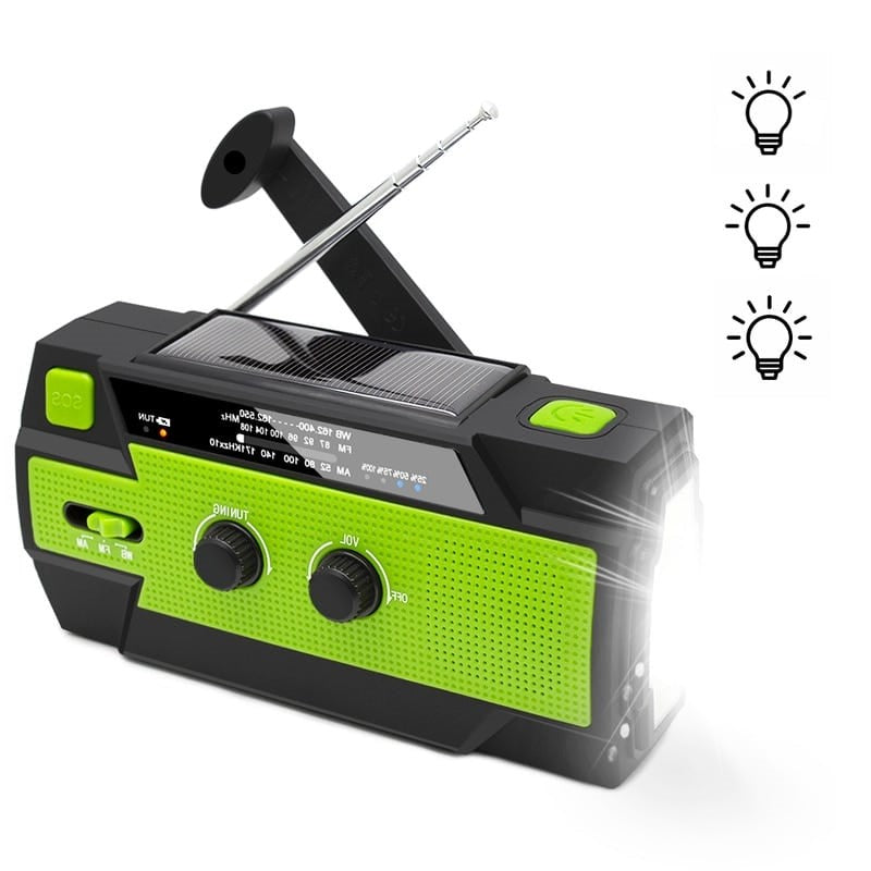 OutdoorBegleiter : Kurbelradio mit Solarzellen