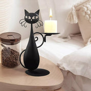 Black Cat Kerzenständer