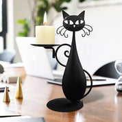 Black Cat Kerzenständer