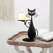 Black Cat Kerzenständer
