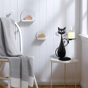 Black Cat Kerzenständer