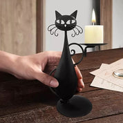 Black Cat Kerzenständer
