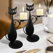 Black Cat Kerzenständer